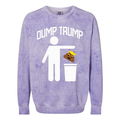 Dump Trump Trump Is Trash Anti Trump Colorblast Crewneck Sweatshirt