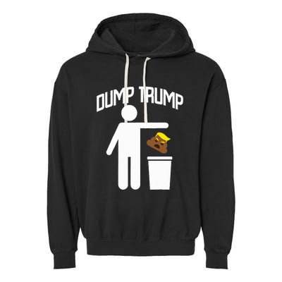 Dump Trump Trump Is Trash Anti Trump Garment-Dyed Fleece Hoodie