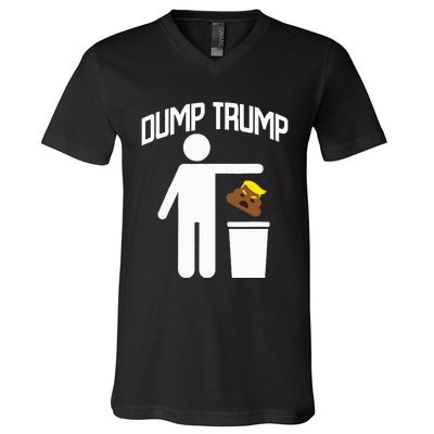 Dump Trump Trump Is Trash Anti Trump V-Neck T-Shirt