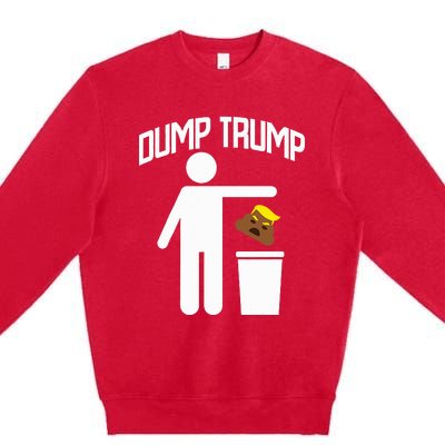 Dump Trump Trump Is Trash Anti Trump Premium Crewneck Sweatshirt