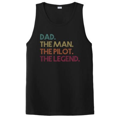 Dad The The Pilot The Legend Vintage Gift PosiCharge Competitor Tank