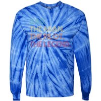 Dad The The Pilot The Legend Vintage Gift Tie-Dye Long Sleeve Shirt