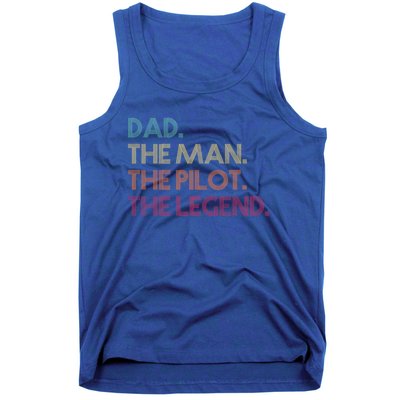 Dad The The Pilot The Legend Vintage Gift Tank Top