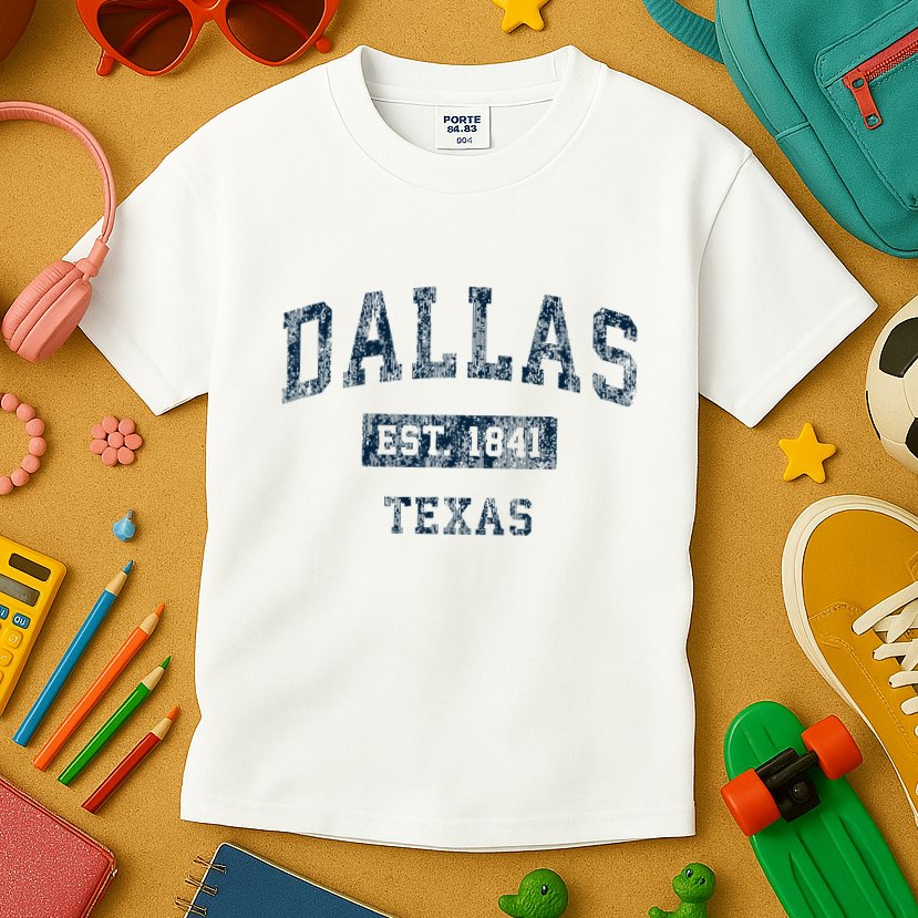 Dallas Texas Tx Vintage Kids T-Shirt