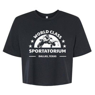 Dallas Tx Texas Wrestling World Class Sportatorium Bella+Canvas Jersey Crop Tee