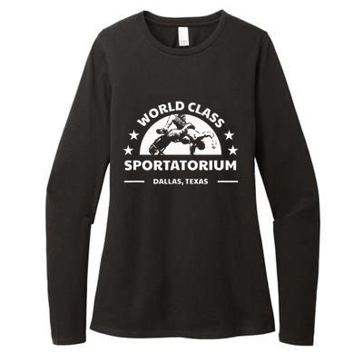 Dallas Tx Texas Wrestling World Class Sportatorium Womens CVC Long Sleeve Shirt