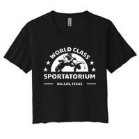 Dallas Tx Texas Wrestling World Class Sportatorium Women's Crop Top Tee