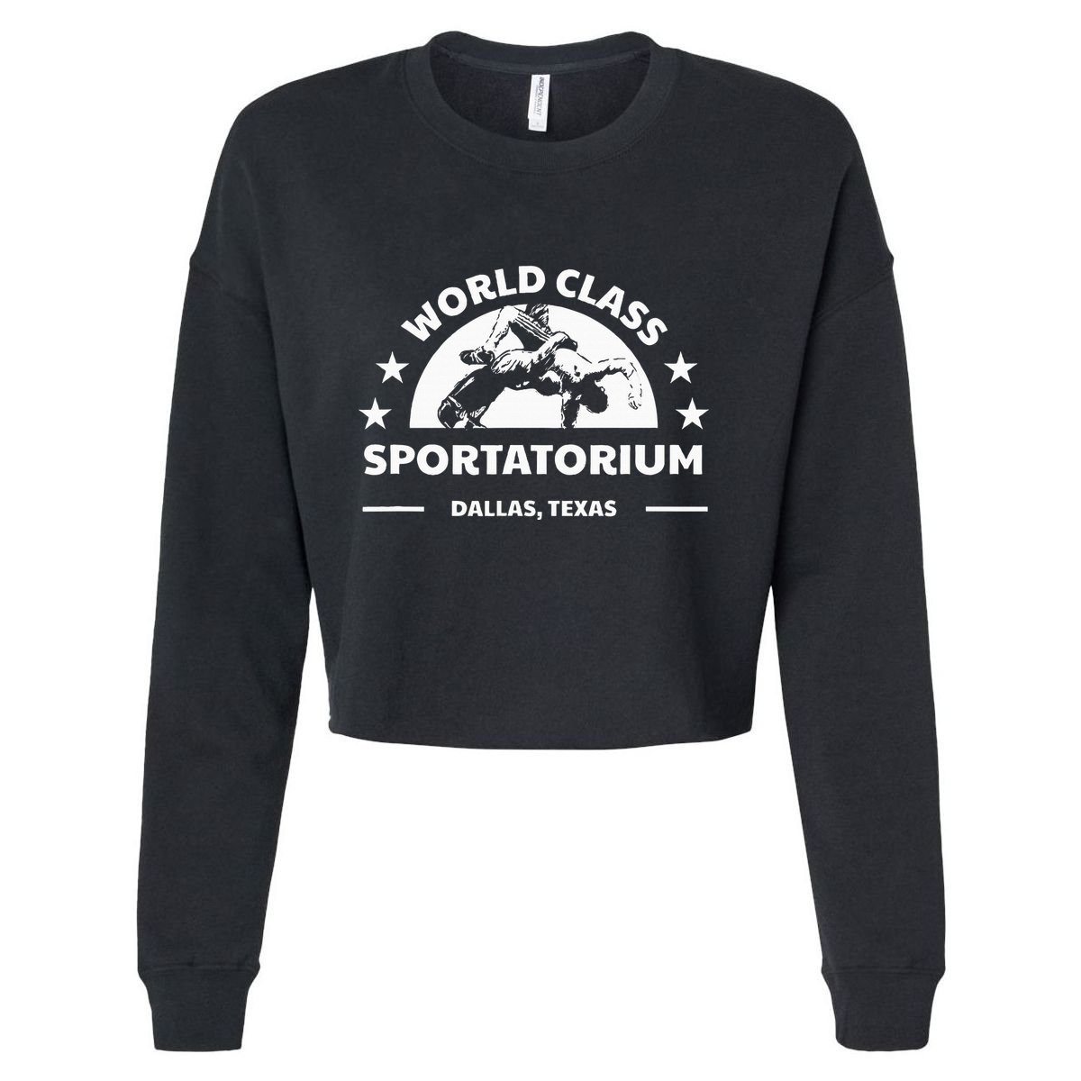 Dallas Tx Texas Wrestling World Class Sportatorium Cropped Pullover Crew