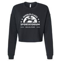 Dallas Tx Texas Wrestling World Class Sportatorium Cropped Pullover Crew