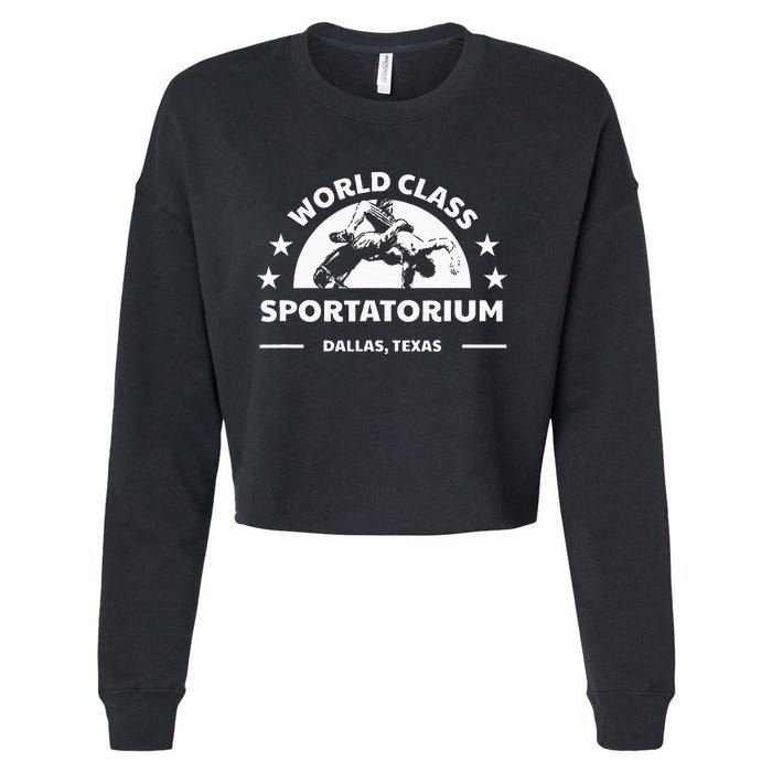 Dallas Tx Texas Wrestling World Class Sportatorium Cropped Pullover Crew