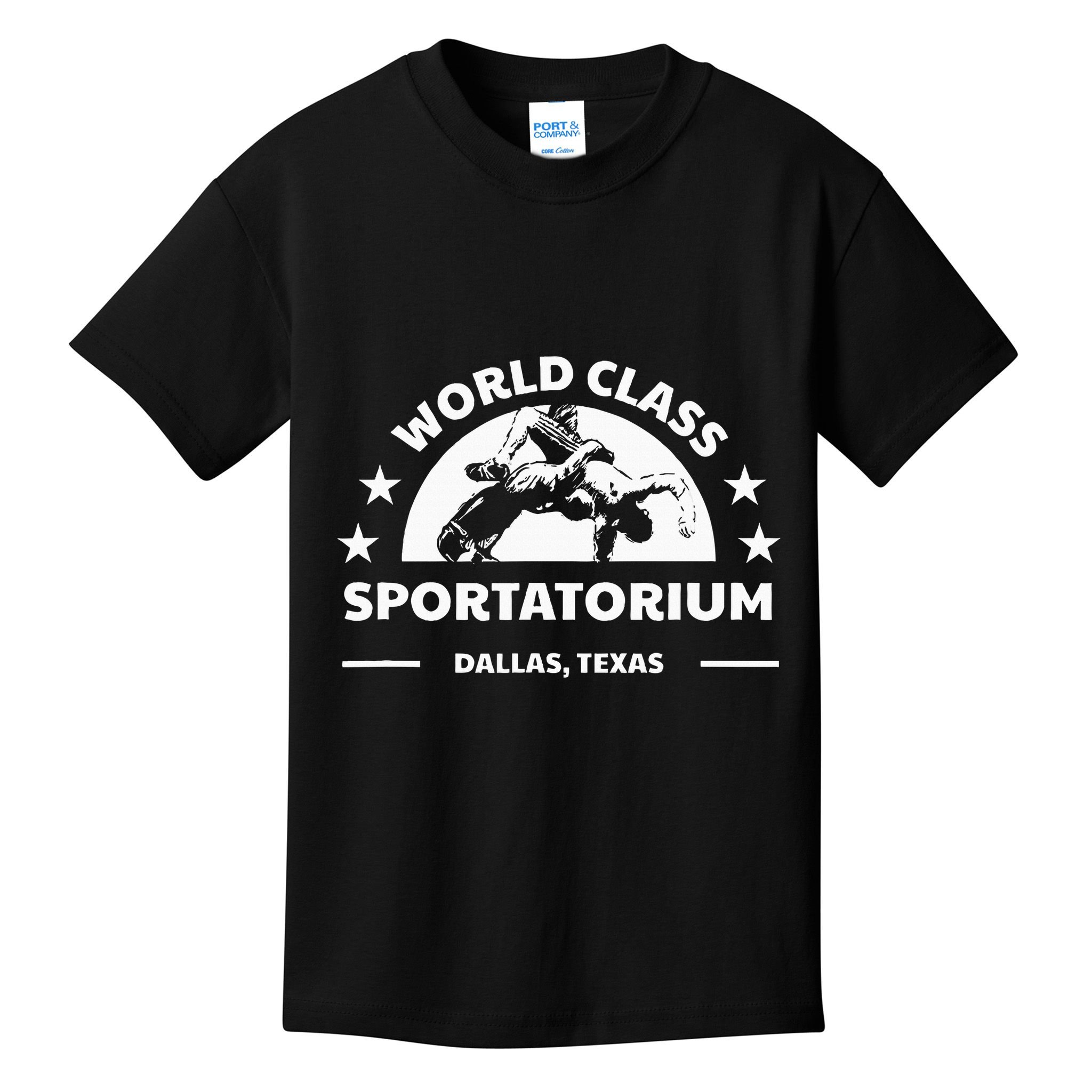Dallas Tx Texas Wrestling World Class Sportatorium Kids T-Shirt