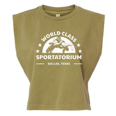 Dallas Tx Texas Wrestling World Class Sportatorium Garment-Dyed Women's Muscle Tee