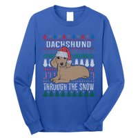 Dachshund Through The Snow Ugly Christmas Gift Long Sleeve Shirt