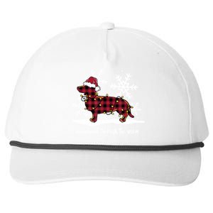 Dachshund Through The White Snow Retro Dachshund Lover Owner Great Gift Snapback Five-Panel Rope Hat