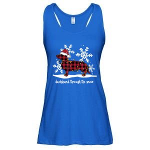 Dachshund Through The White Snow Retro Dachshund Lover Owner Great Gift Ladies Essential Flowy Tank