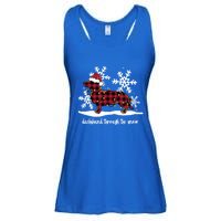 Dachshund Through The White Snow Retro Dachshund Lover Owner Great Gift Ladies Essential Flowy Tank