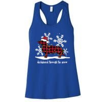 Dachshund Through The White Snow Retro Dachshund Lover Owner Great Gift Women's Racerback Tank