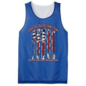 Dont Try That BS In My Town USA Flag Patriotic American Tank Top Mesh Reversible Basketball Jersey Tank