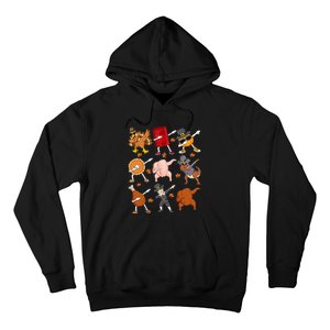 Dabbing Turkey T Rex Pilgrim Thanksgiving Funny Dab Hoodie