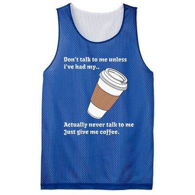 DonT Talk To Me Unless IVe Had My Coffee Joke Mesh Reversible Basketball Jersey Tank