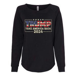 Donald Trump Take America Back 2024 Donald Trump 4th Of July Gift Womens California Wash Sweatshirt