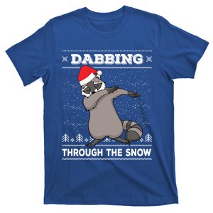 Dabbing Through The Snow Raccoon Dab Ugly Christmas Great Gift T-Shirt