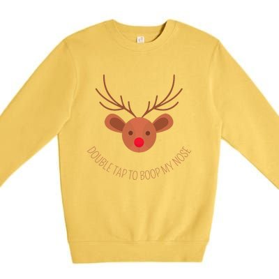 Double Tap To Boop My Nose Christmas Premium Crewneck Sweatshirt