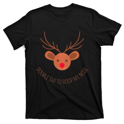 Double Tap To Boop My Nose Christmas T-Shirt