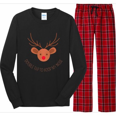 Double Tap To Boop My Nose Christmas Long Sleeve Pajama Set