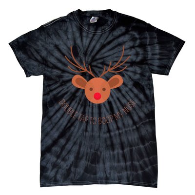 Double Tap To Boop My Nose Christmas Tie-Dye T-Shirt