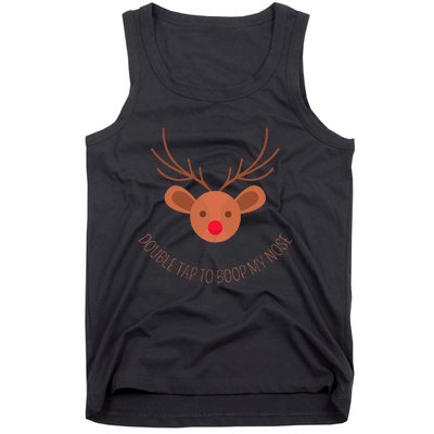 Double Tap To Boop My Nose Christmas Tank Top