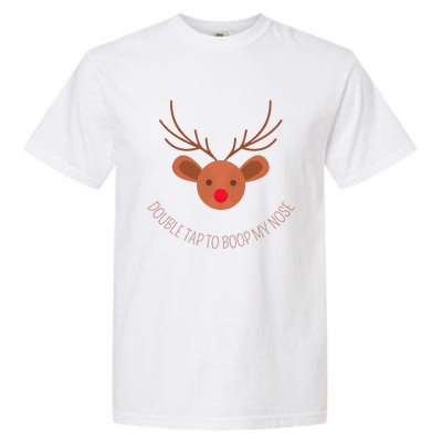 Double Tap To Boop My Nose Christmas Garment-Dyed Heavyweight T-Shirt