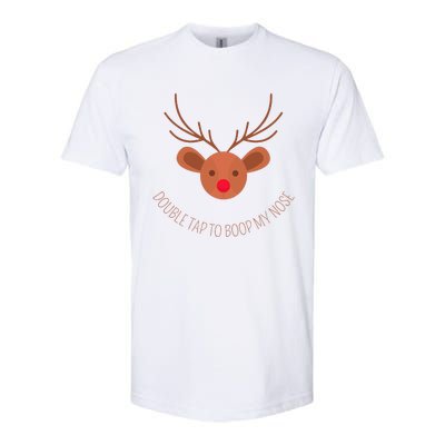 Double Tap To Boop My Nose Christmas Softstyle CVC T-Shirt