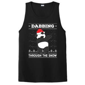 Dabbing Through The Snow Panda Dab Ugly Christmas Sweater Gift PosiCharge Competitor Tank