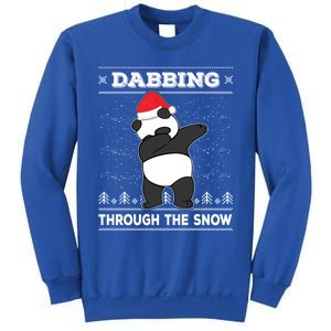 Dabbing Through The Snow Panda Dab Ugly Christmas Sweater Gift Sweatshirt