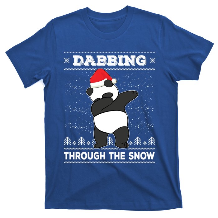 Dabbing Through The Snow Panda Dab Ugly Christmas Sweater Gift T-Shirt