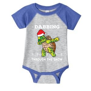 Dabbing Through The Snow Dab Turtle Ugly Christmas Sweater Great Gift Infant Baby Jersey Bodysuit