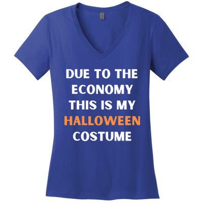 Due to the economy this is my halloween costume Women's V-Neck T-Shirt