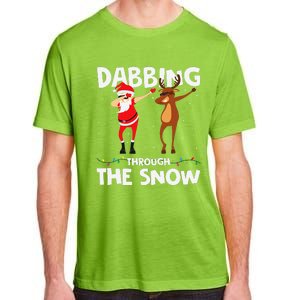 Dabbing Through The Snow Funny Santa Squad Fun Xmas Adult ChromaSoft Performance T-Shirt