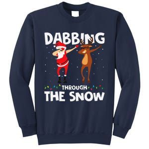 Dabbing Through The Snow Funny Santa Squad Fun Xmas Sweatshirt