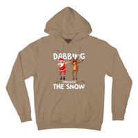 Dabbing Through The Snow Funny Santa Squad Fun Xmas Hoodie