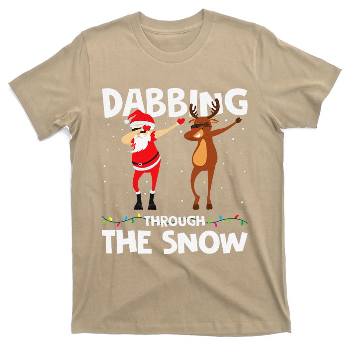 Dabbing Through The Snow Funny Santa Squad Fun Xmas T-Shirt