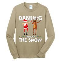 Dabbing Through The Snow Funny Santa Squad Fun Xmas Tall Long Sleeve T-Shirt