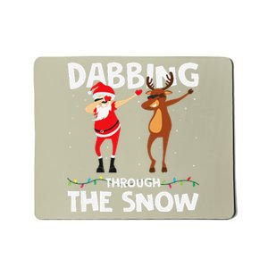 Dabbing Through The Snow Funny Santa Squad Fun Xmas Mousepad