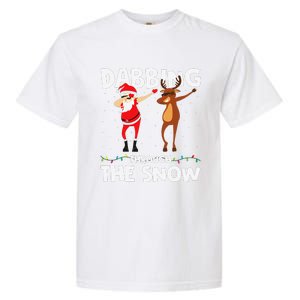 Dabbing Through The Snow Funny Santa Squad Fun Xmas Garment-Dyed Heavyweight T-Shirt