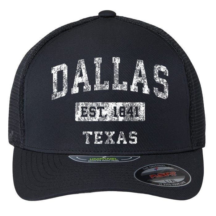 Dallas Texas Tx Vintage Established Sports Flexfit Unipanel Trucker Cap