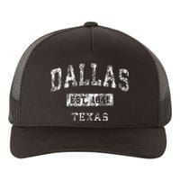 Dallas Texas Tx Vintage Established Sports Yupoong Adult 5-Panel Trucker Hat