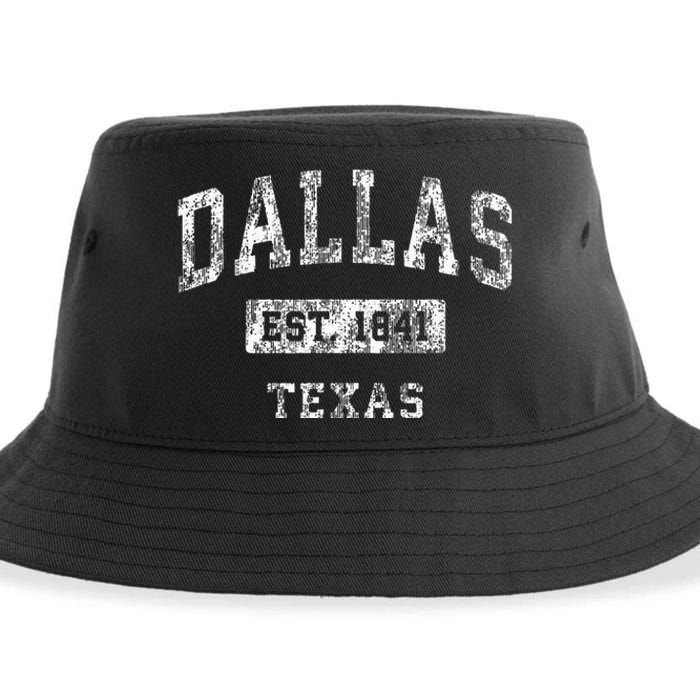 Dallas Texas Tx Vintage Established Sports Sustainable Bucket Hat