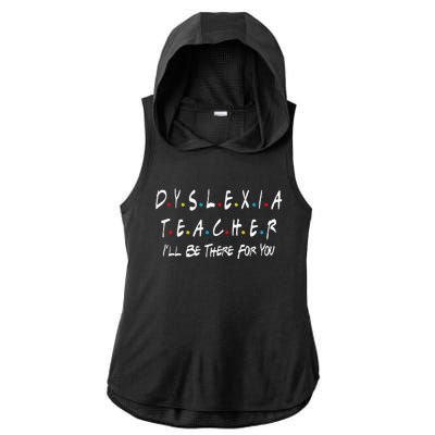 Dyslexia Teacher Therapist Unique Dyslexic Reading Therapy Ladies PosiCharge Tri-Blend Wicking Draft Hoodie Tank