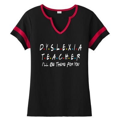 Dyslexia Teacher Therapist Unique Dyslexic Reading Therapy Ladies Halftime Notch Neck Tee